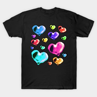 Colorful hearts T-Shirt